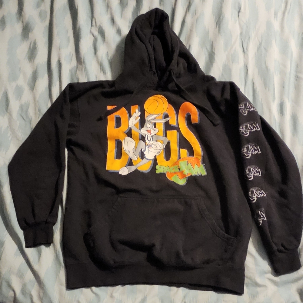 SPACE JAM BUG BUNNY HOODIE‎ SWEATSHIRT MENS SIZE LARGE